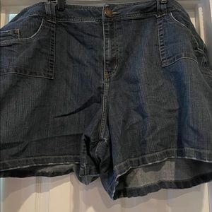 Khaki and Denim shorts